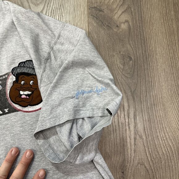 Vintage Platinum Fubu T Shirt Mens Large Gray Fat Albert The Junkyard Express - Picture 9 of 10